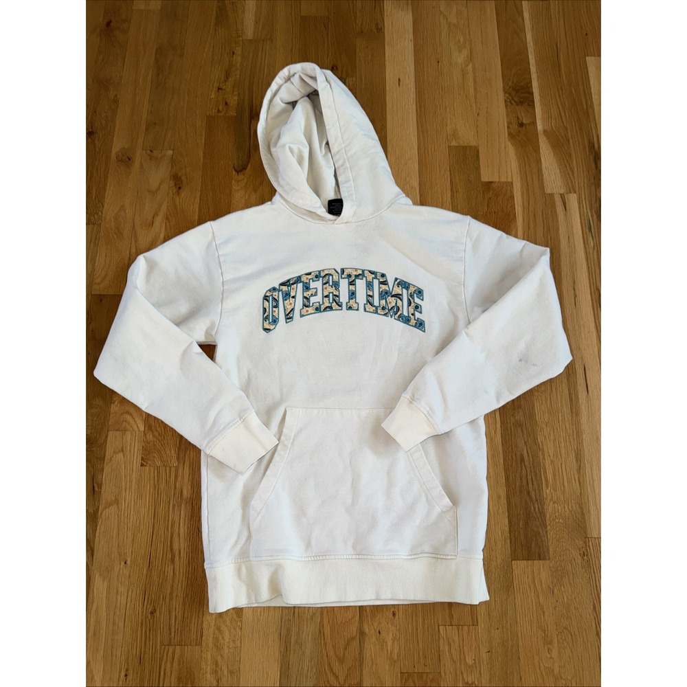 Overtime Men Large Basketball Hoodie Sweatshirt Logo Paisley Streetwear